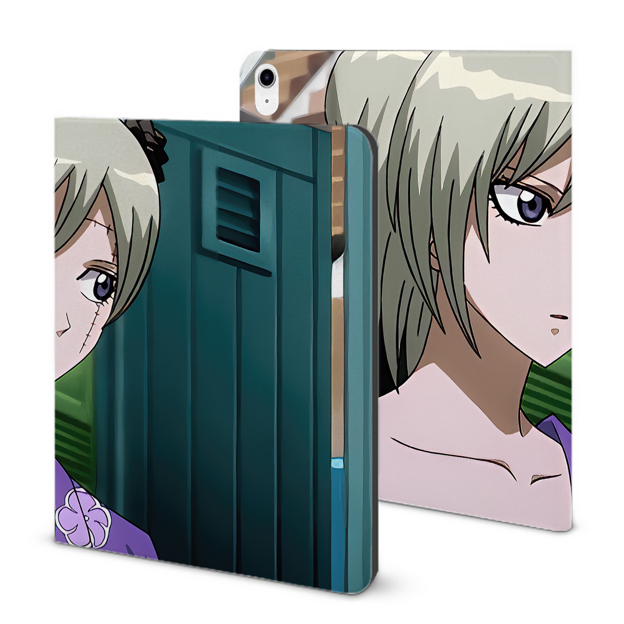 （画像用） ぎんたま 坂田銀時（さかたぎんとき） 神楽 志村新八（しむら しんぱち） GINTAMA Sakata Gintoki Kagura Shimura Shinpachi IPad ケース ブック型 PUレザー TPU 耐衝撃 軽量 薄型 ペン収納なし 全面保護 IPad 各モデル対応